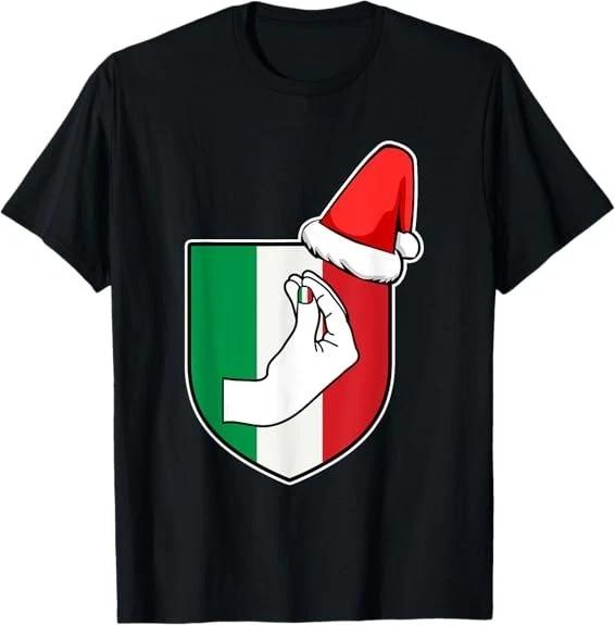 Итальянский Жест Рукой Смешной Italiano Рождественская Футболка S-3XL L