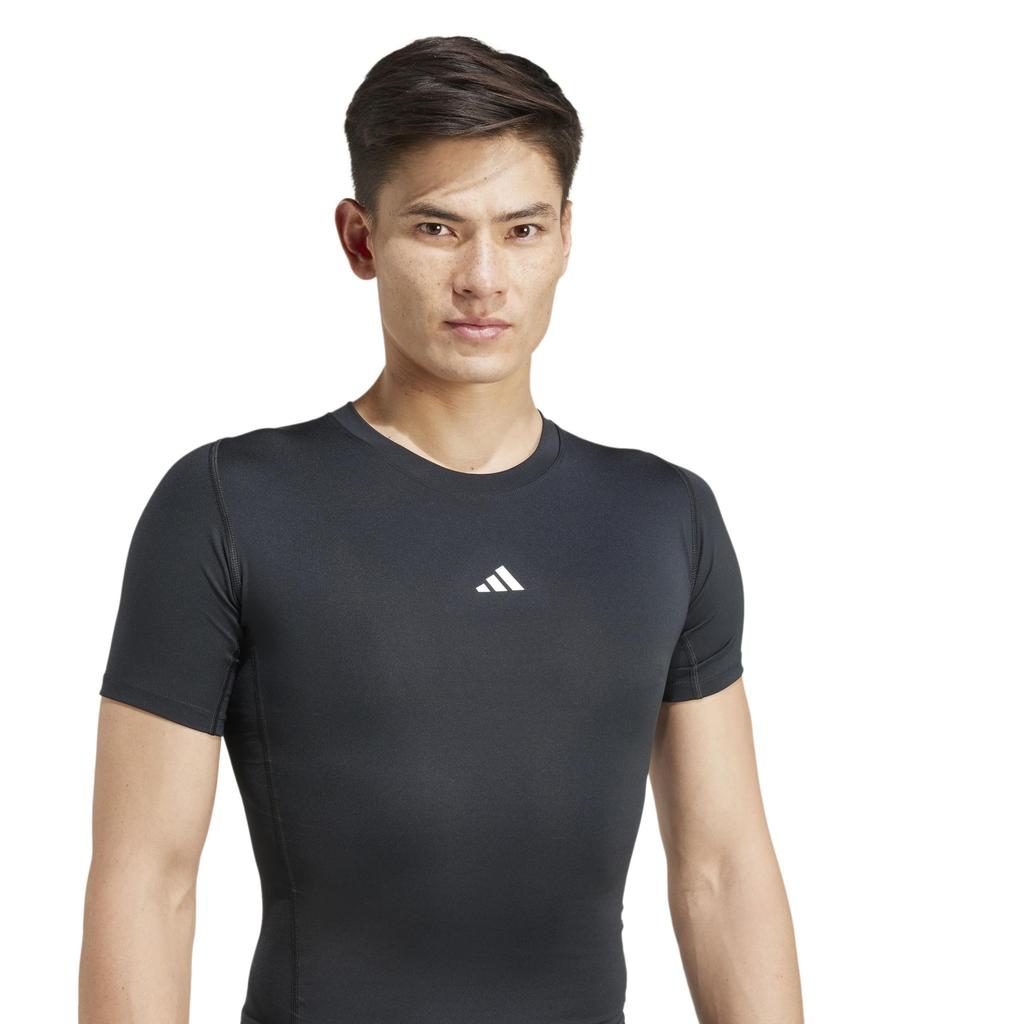 Adidas TechFit Compression Training Short Sleeve Black T-Shirt, Men's KVF01, (JE6698)