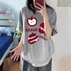 2025 Summer Women's Pure Cotton Oversized Short Sleeve T-Shirt in American Style