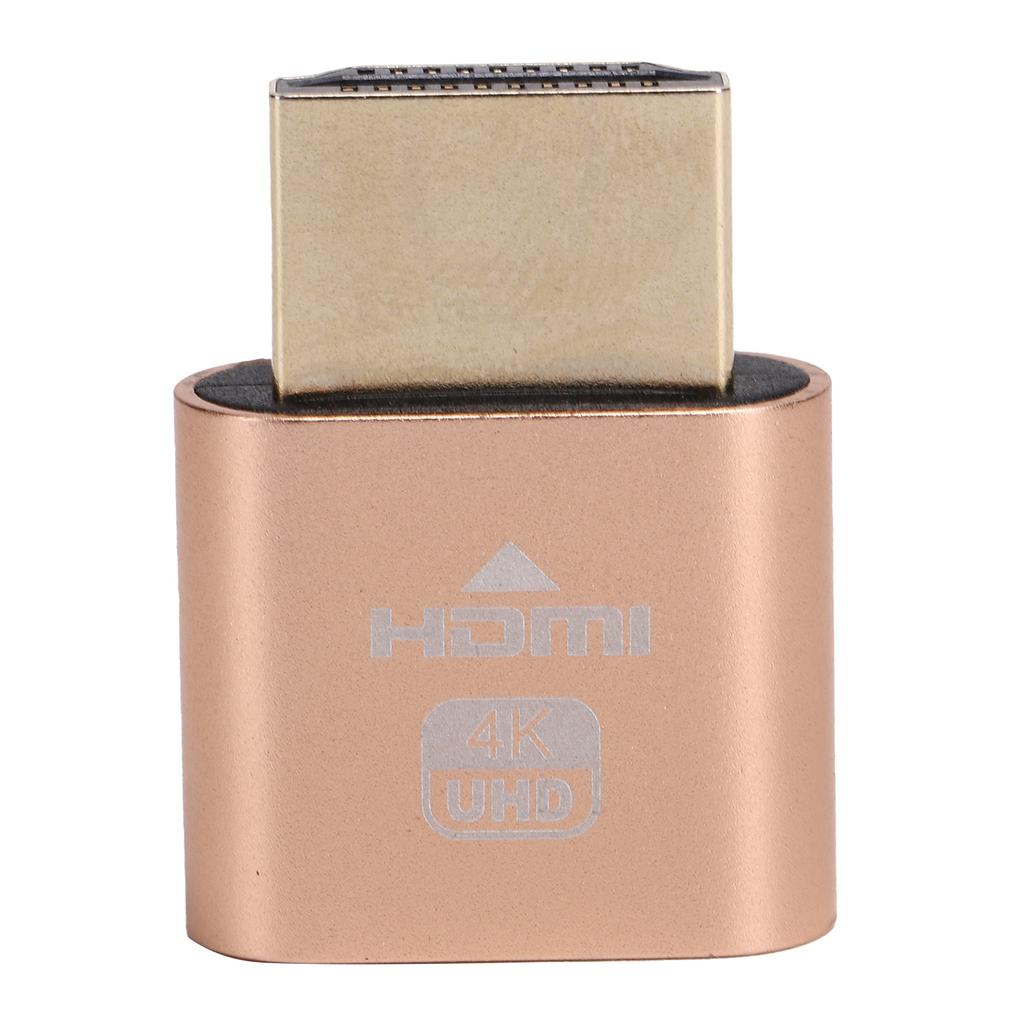 High Definition Multimedia Interface Dummy Plug HotSwappable 4K Display Emulator(Gold )