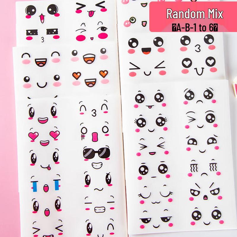 Водонепроницаемые прозрачные наклейки с эмодзи-улыбками - Маленькие дизайны с фруктами и яйцами для веселого украшения