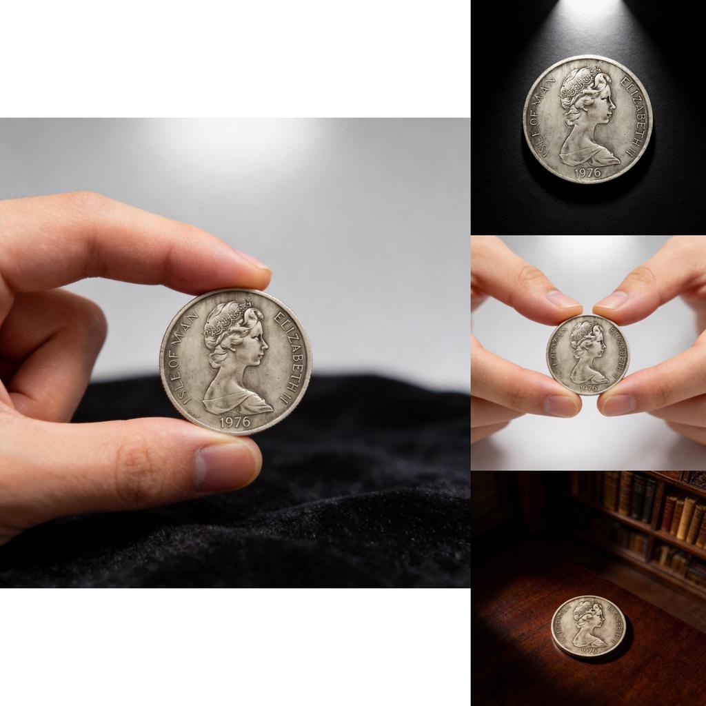 Elizabeth Ii Manx Silver Coin With Antique Finish For Collectors And Decor