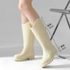 Japanese and Korean Platform Pvc Rain Shoes New Women's Outer Wear, Waterproof and Non-slip Outdoor Long Tube Fashion Rain Boots Women