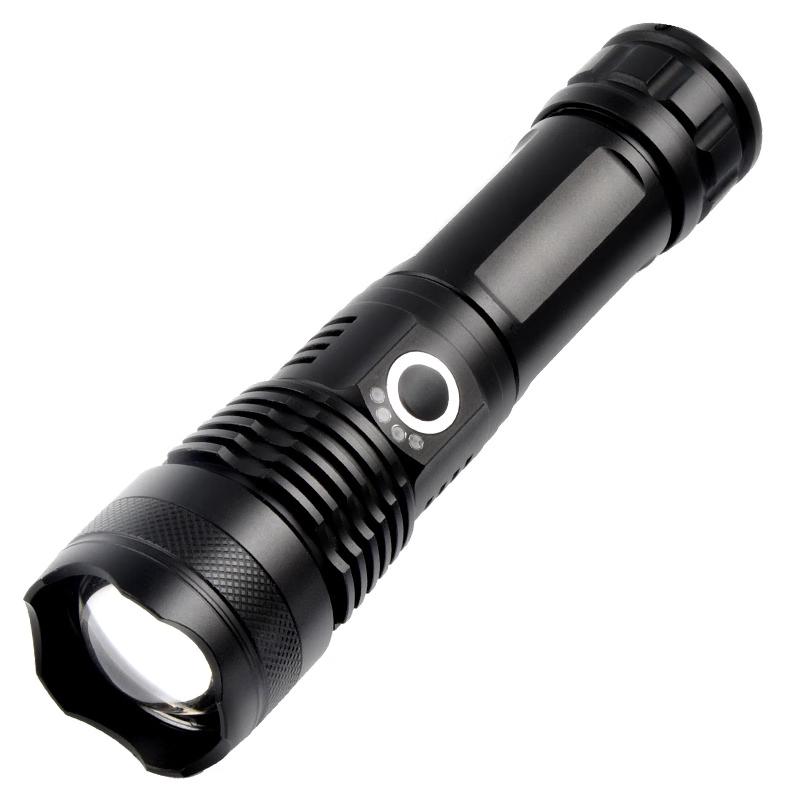 P50 Telescopic Rechargeable Flashlight with Power Display