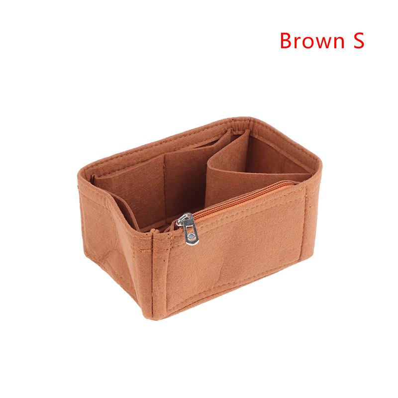 Felt Purse Organizer With Compartments Padded Cosmetic Bag Portable Handbag Removable Organizer Liner Women Suitable For Travel