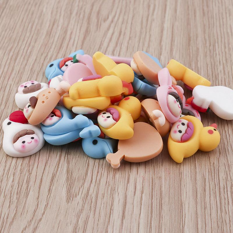 Tusember 10pcs/lot Cute Kawaii Food Charms Eggs Cake Ice Cream Flatbacks for Jewelry Making Earrings Necklace Accessories