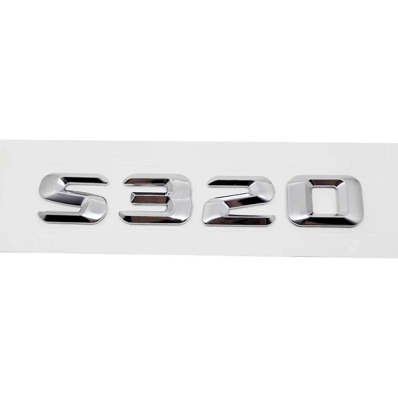 Car Tail Box Letters Stickers 3D Rear Trunk Badge Emblem Decal for Mercedes Benz S55 S63 S200 S220 S250 S260 S300 S320 S350