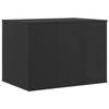 VidaXL Garden Cushion Box Wicker Resin 145x100x103 Cm Black