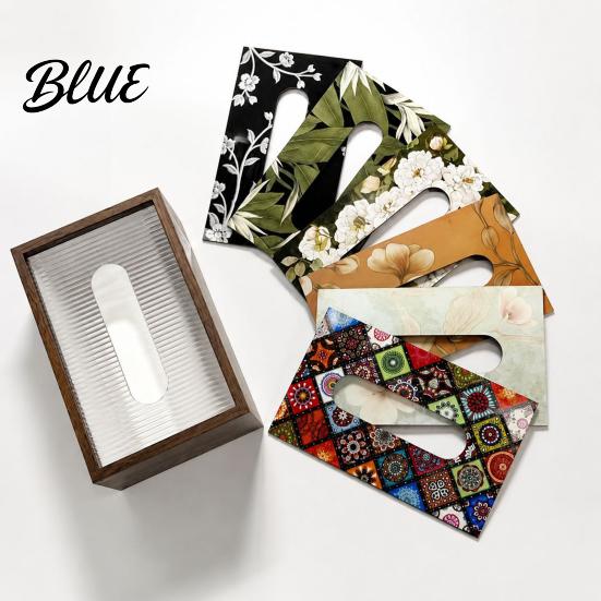 Bathroom Tissue Case Wooden Box Cover Rectangular Paper Towel Dispenser Decorative Napkin Storage Dining Room Holder Organizer for Office Desk Home
