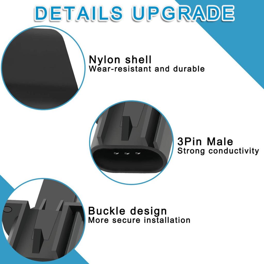 MKBKLLJY 5pcs H13 9008 Male Nylon Adapter Wiring Harness Extension