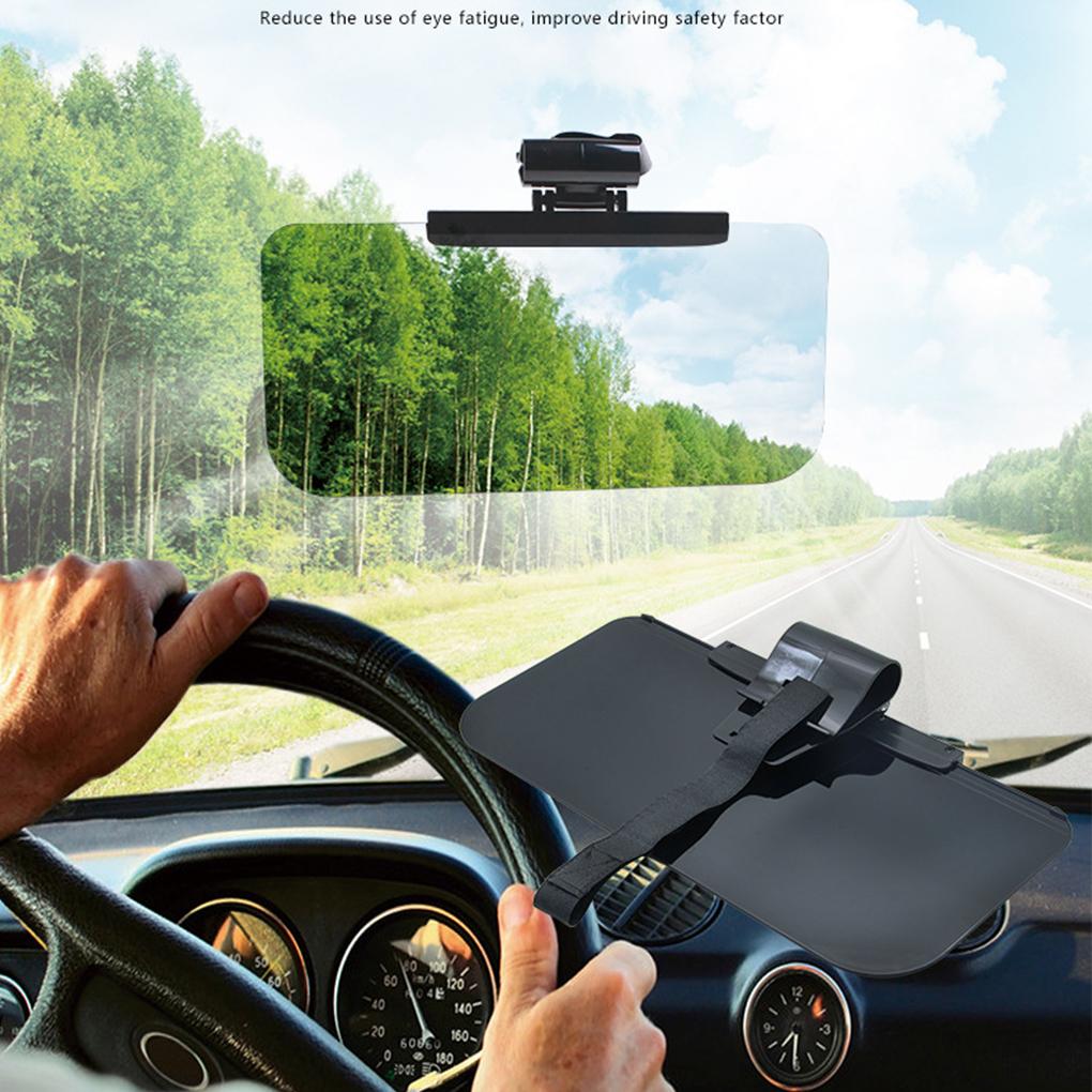 34.5×16.5CM Car Sun Visor Rotatable Adjustable Polarized Sunshade Plate Clear Vision Anti-Glare Anti-UV Sun Visor Blocker