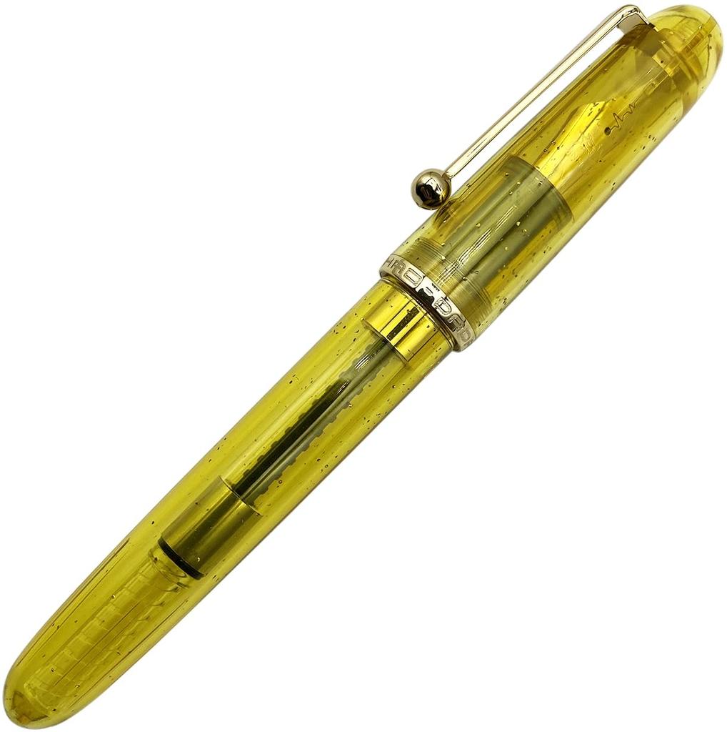 Gullor Acrylic Fountain Heartbeat Transparent Medium Nib Pen, Tip, Yellow, (0.7mm)