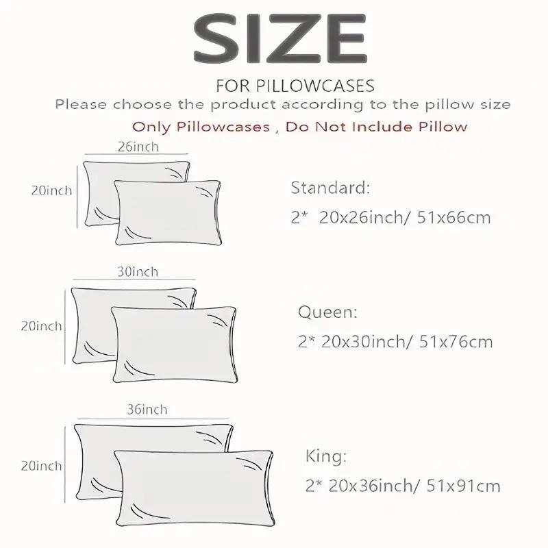 2PCS Satin Pillowcase Gifts Luxurious and Silky Throw Pillows with Envelope Closure 20x36 Inches Pillow Cover for Hair and Skin