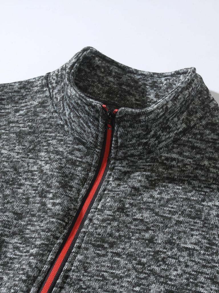 Men's Casual Hoodie: Spring/Autumn Solid Color Zip-Up Cardigan Sweatshirt