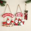 Christmas Hanging Pendant Wooden Crafts Santa Claus Wall Ornament Natal Navidad Christmas Decor Happy New Year