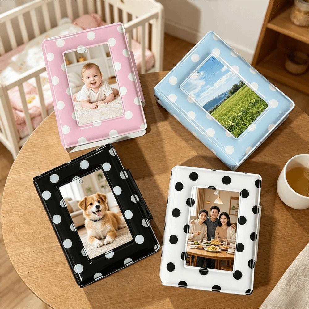 Polka Dot Photocard Binder 40 Slots Idol Picture Storage Book Portable Photo Album