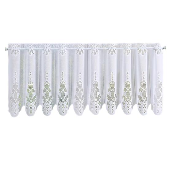 baizihuahu Lace Short Curtain, Half Windows French Style Hollow Gauze Sheer, Dustproof Curtain for Cabinets Bay