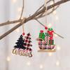 Sleigh Christmas Pendant Wooden Christmas Tree Hanging Ornament DIY   Christmas Decoration