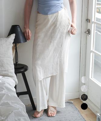 Peullobeu Sheering Wrap Skirt_4Colors