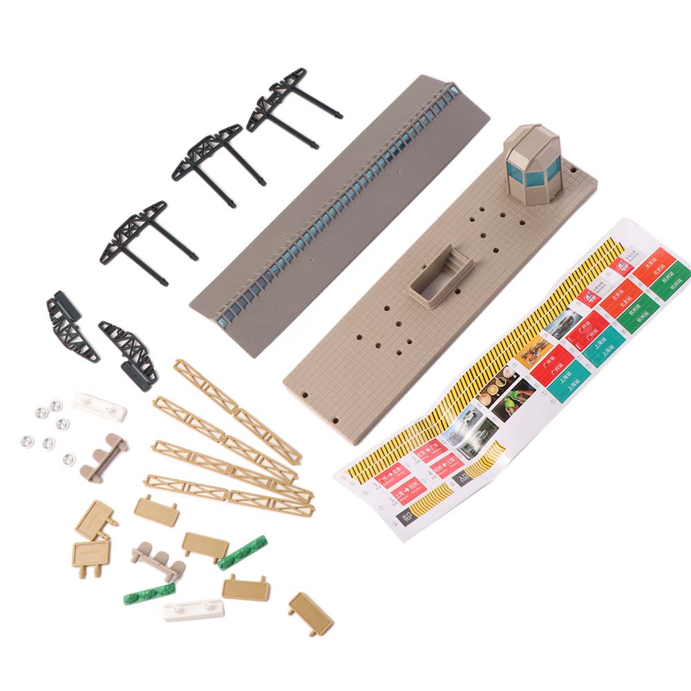 Simulated Miniature Subway Station Figure Display Architecture Scene Model Children Gift