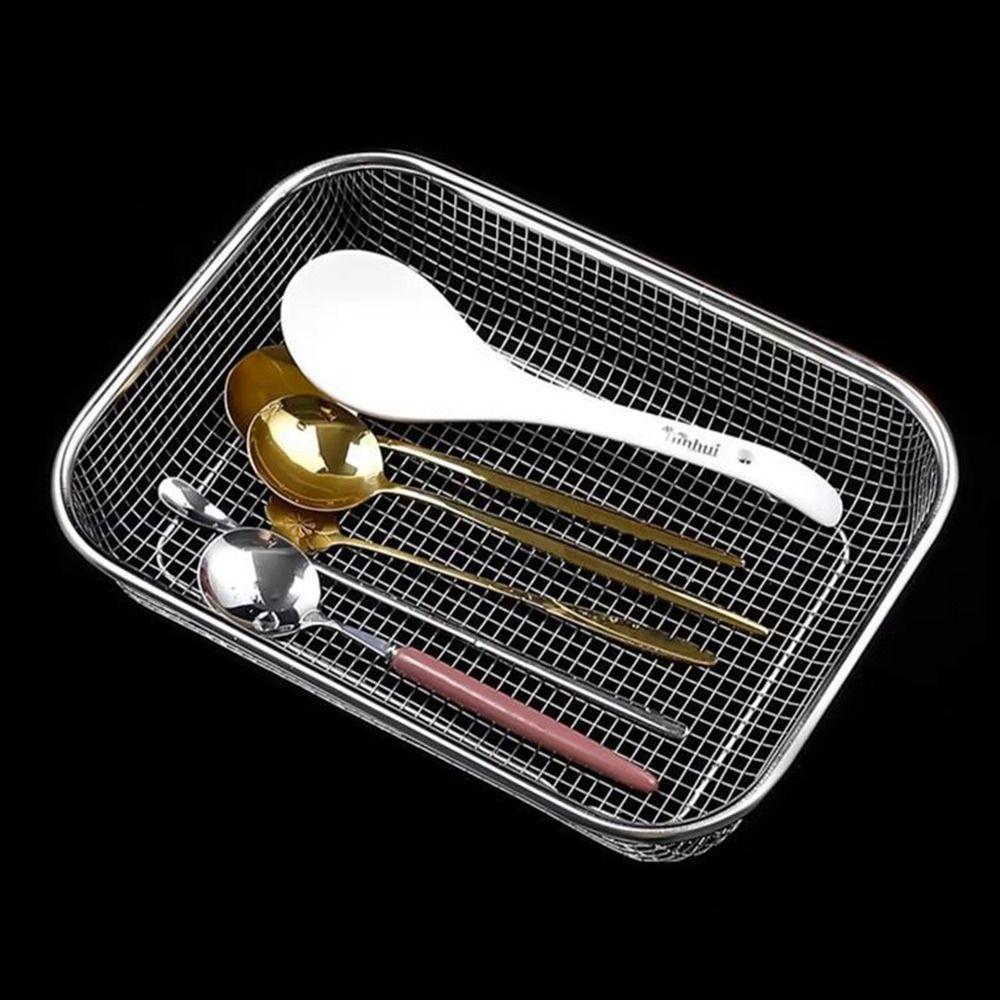 Vaskekurv i rustfritt stål Vaskekum sil Dørslag Vaskebasseng Nye oppbevaringskurver