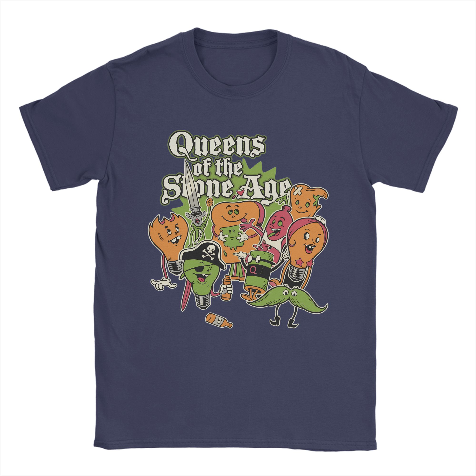 

Queens of the Stone Age Music Band TShirt American Rock Music TShirts ShortSleeve Tshirt Summer Cotton O Neck Top Tees 4XL