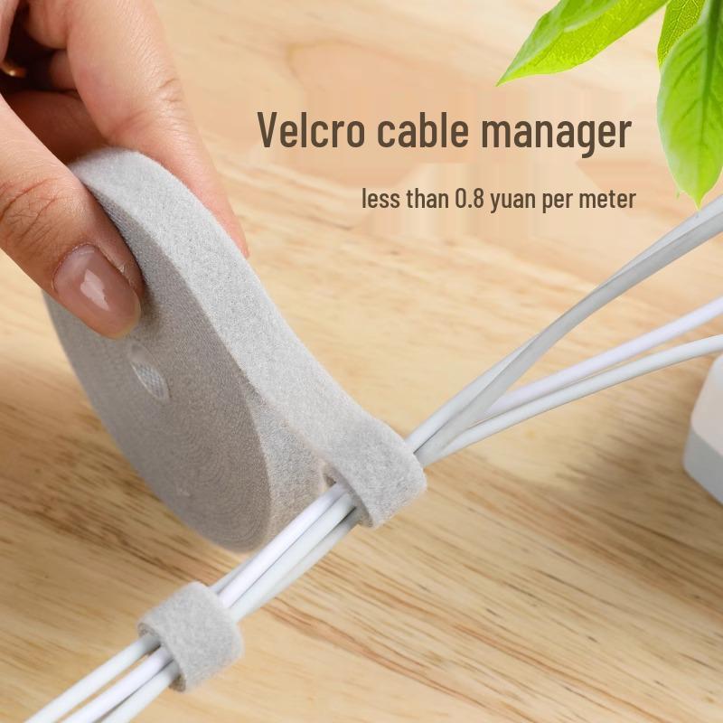 Self-Adhesive Hook & Loop Cable Ties for Cable Management & Storage