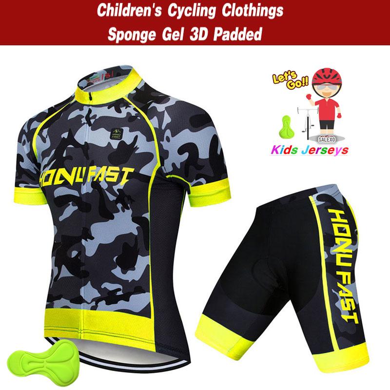 Kids Cycling Jersey with Shorts Sets  Children Bike Clothing Ropa Ciclismo Boys Cycling Clothing Sports Suit 2026 Summer Breathable Cycling Suit Set