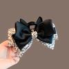 Lovely double ribbon hair clip for women