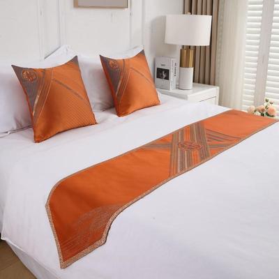 Modern and Minimalist Bed Flag and Bedside Towel New Style Chinese Hotel Model Room Beds Flag Bed Cover Beds End with Towels for Home Decoration