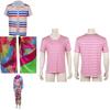 New Cross-border Movie Barbie Cos Costume For Barbie Ken Punk Style Jacket Moisture-wicking Fabric