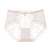 Large Size Female Summer Light Luxury Satin Sexy Lace Antibacterial Extended Crotch Triangle Briefs