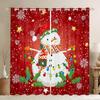 Cartoon Snowman Curtain Bedroom Kawaii Santa Hat Curtains Panels Christmas Window Xmas Room Decor Blackout Made Of Polyester Master Treatment