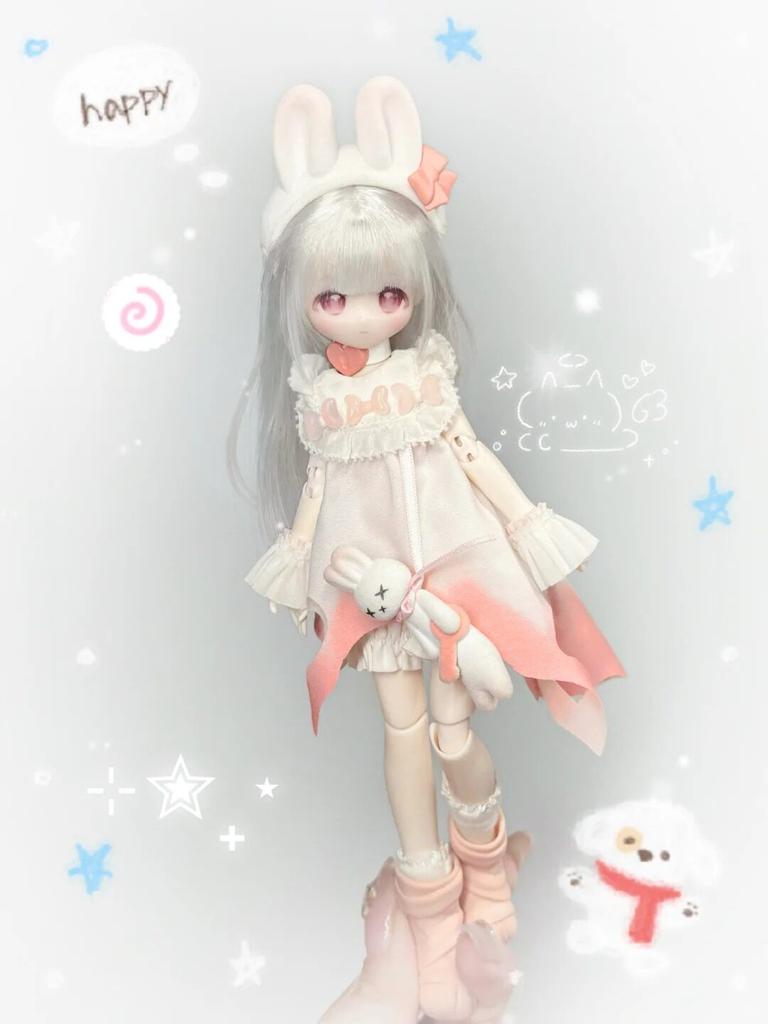 Authentic Inedible Dolls  8 Points Implanted Hair Bjd Doll Cute Mysterious Anime Figure Desk Decoration Trendy Toy Gift
