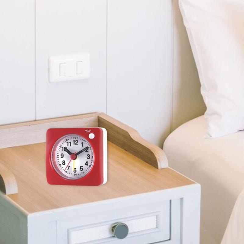 Travel Alarm Clock With Quiet Operations And Snoozes Modes Desk Clock For Business Trip Vacation for Heavy Sleep