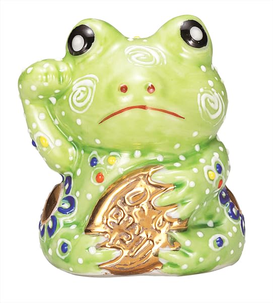 

Kutani ware Iwataya 2 Frog and Goldfinch No. K9-1707