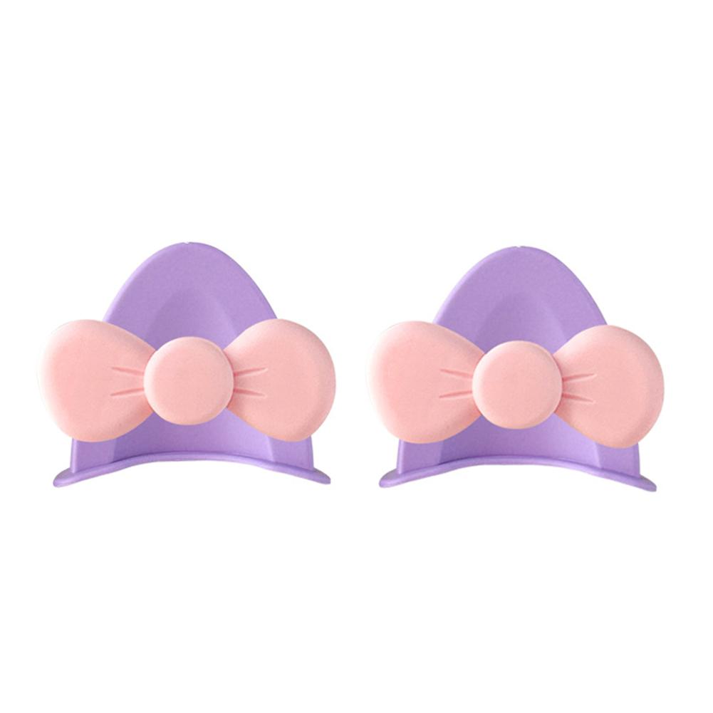 2Pcs Cute Motorcycle Helmet Bear‘s ’Ears with Bow Motocross Electric Bike Helmet and Car Steering Wheel Decroation Accessories Driving Styling