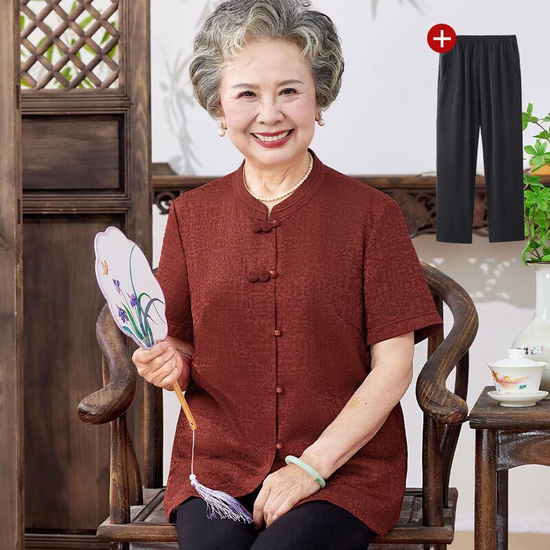 Tang Lady New Chinese Style Mom s Summer Set 2XL