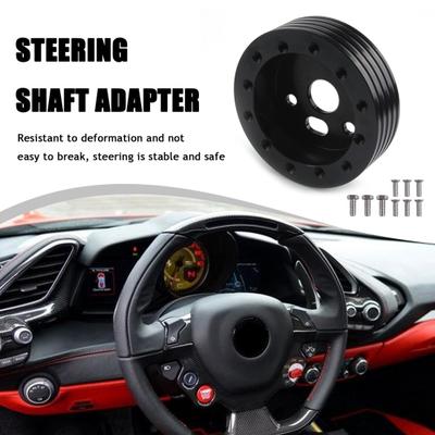 Steering Wheel Bolt Adapter, 6 Hole To 3 Hole Aluminum Hub Spacer, 0.5" 1" Thickness for Racing Car Steering Column