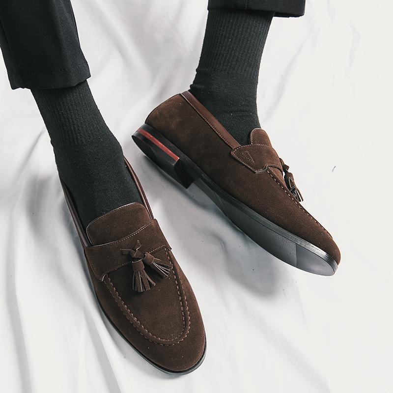 Fashion Luxury Men Walking Shoes Brand Mens Slip On Shoes 2024 Leather Fashion Casual Footwear Men Lightweight Male Comfortable Loafers