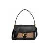 Tabby 26 Metallic C Logo Monogram Print Canvas And Leather Shoulder Bag Women Shoulder Bag Black Brown 79594-B4NQ6