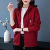 Autumn and Winter Knitted Cardigan Tops for Women's Hooded Sweater Jacket Loose Fashionable and Versatile