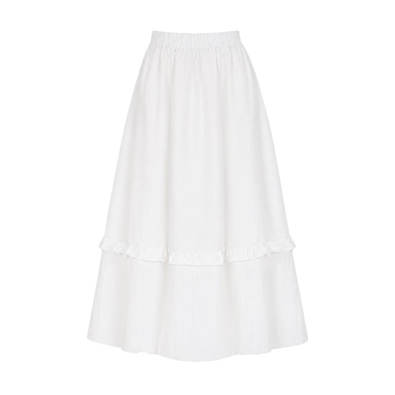 Sally Rustling Elastic Volume Long Skirt_I6B-Csk008