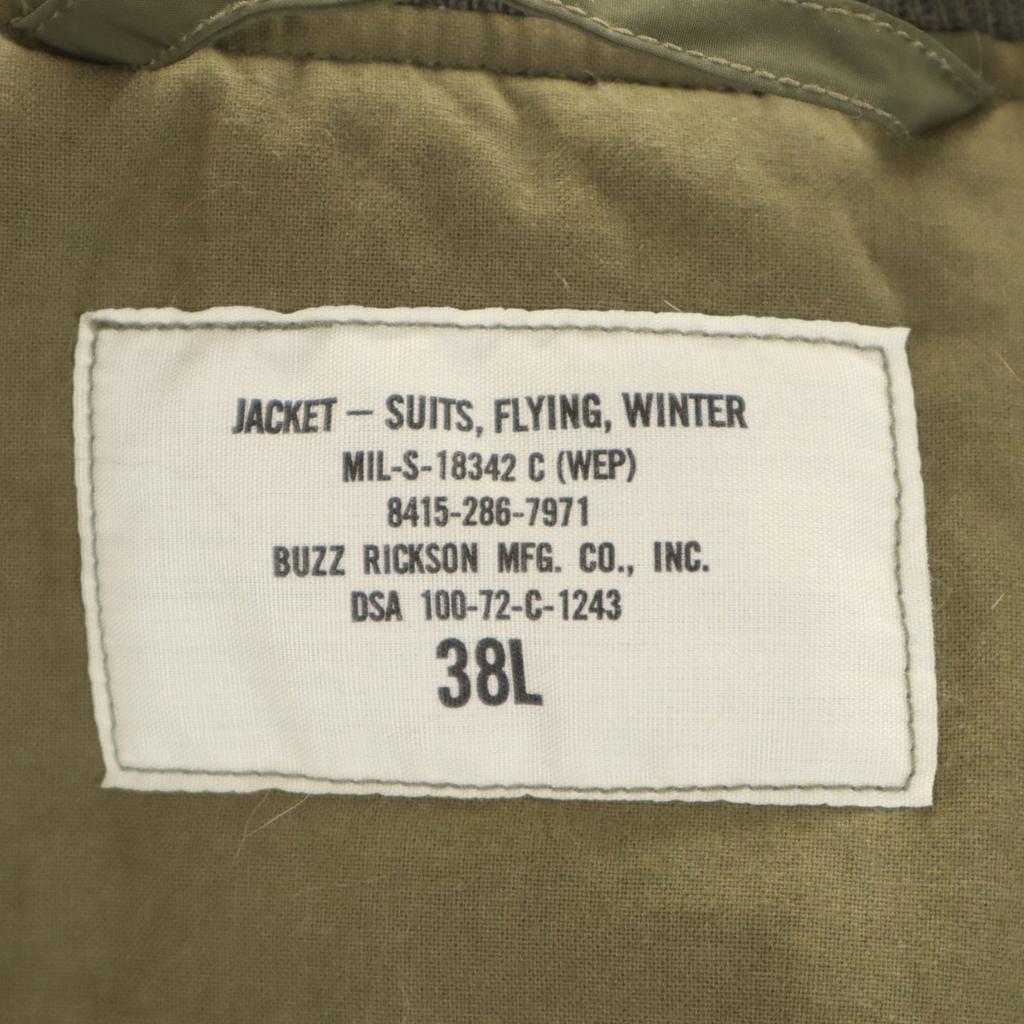 Buzz Rickson's J-WFS WEP Flight jacket 38L olive Toyo Enterprise BR13880 Men's Used