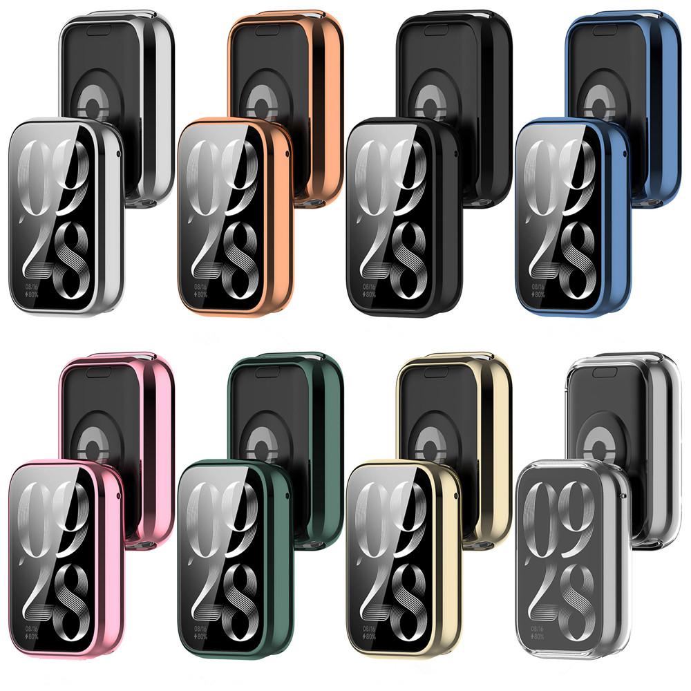 Capa e protetor de tela de vidro temperado para xiaomi mi band 8 pro frame de alta qualidade pc acessórios de proteção finos