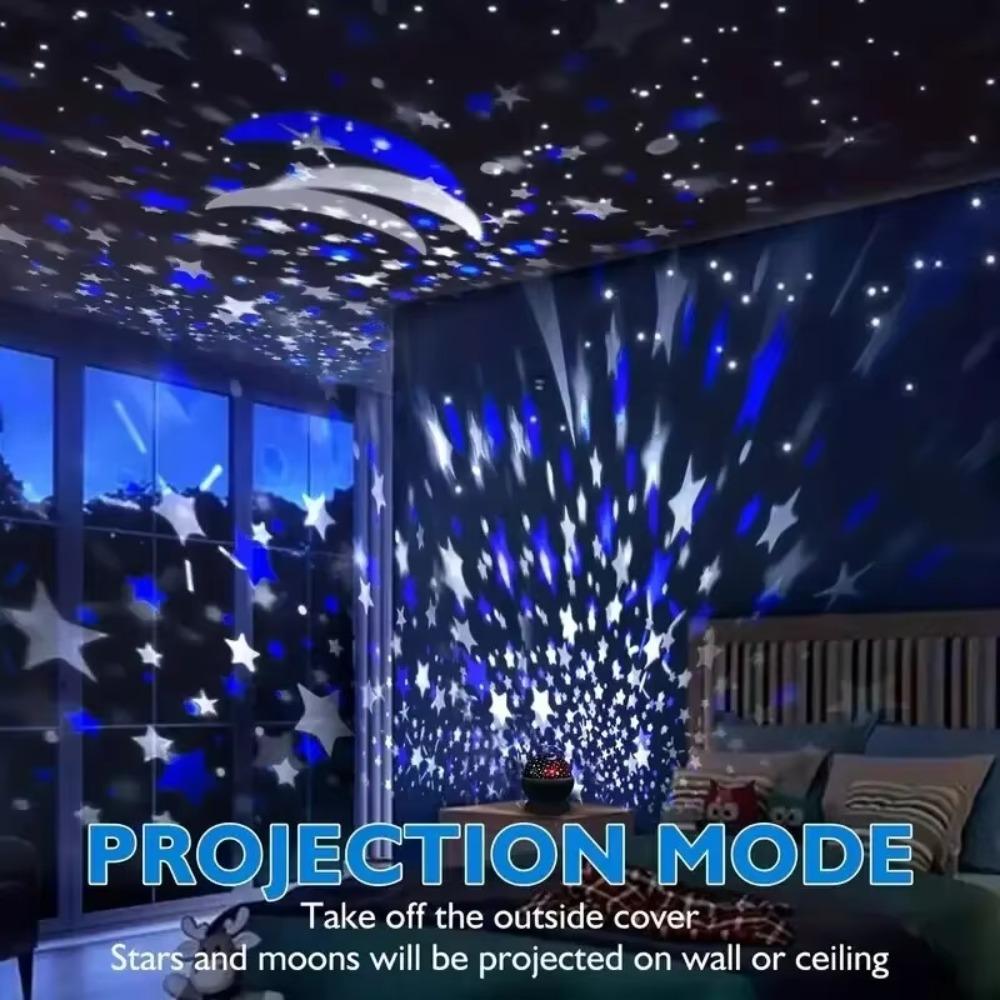 Colorful Star Projector Light Mini Atmosphere Lamp Portable Galaxy LED Projector Car