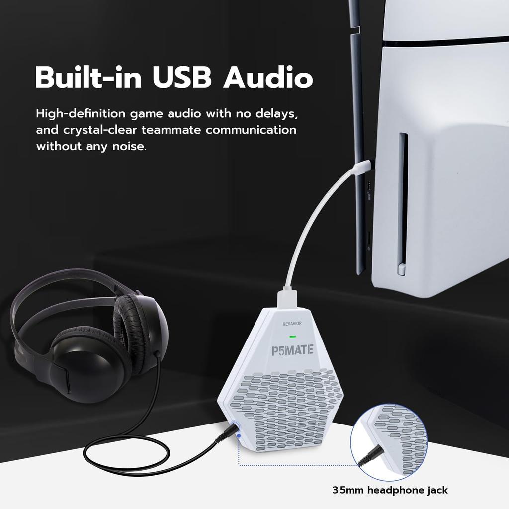 P5 Mate USB adaptér pro PS5/PS5 Slim Gaming Converter Příslušenství Hry pro více hráčů, nízká latence, podpora více ovladačů/periferií/náhlavních souprav/atd.
