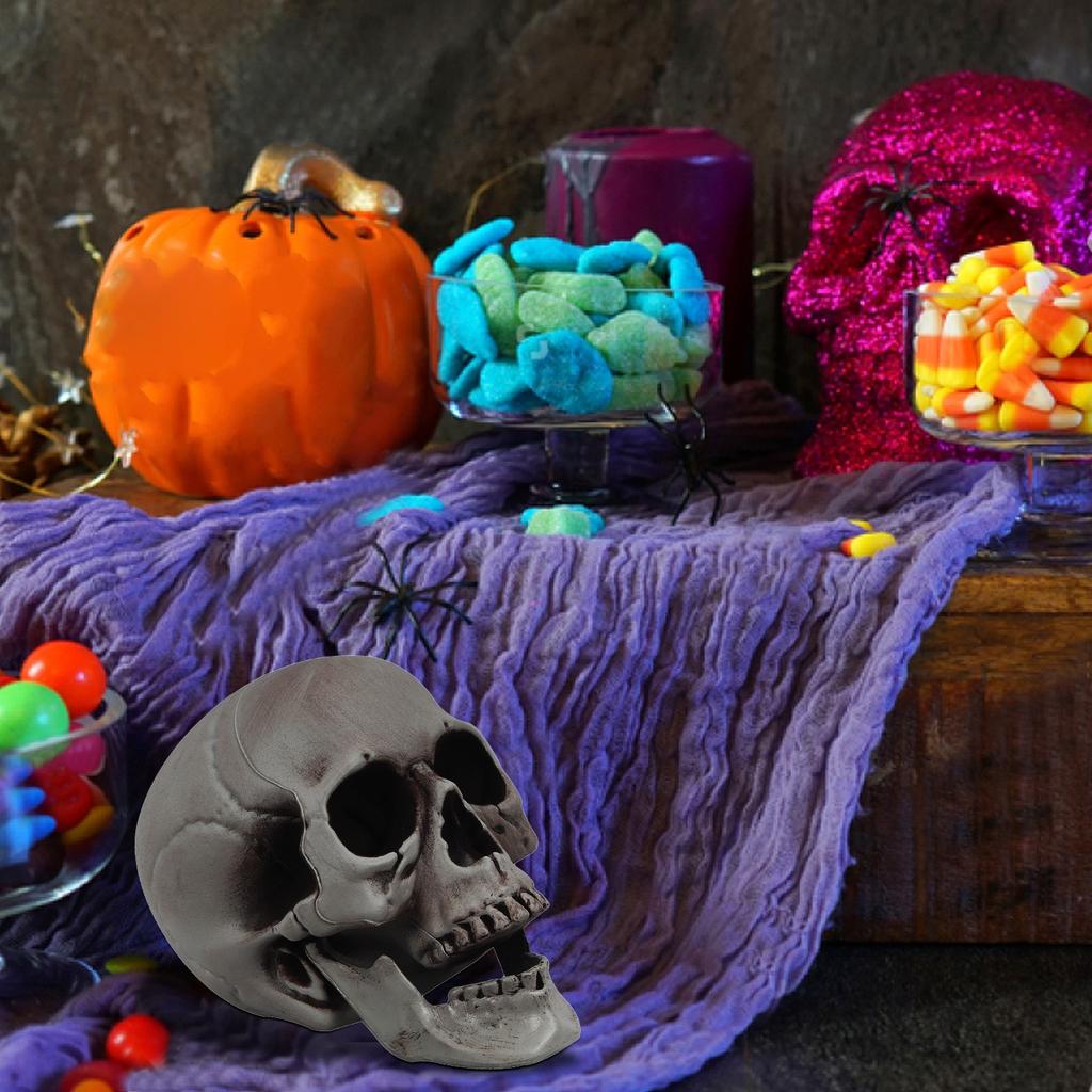 Halloweenské rekvizity lebky ve velkých, středních a malých velikostech, Escape Room, Dekorační předměty a rekvizity pro strašidelný dům