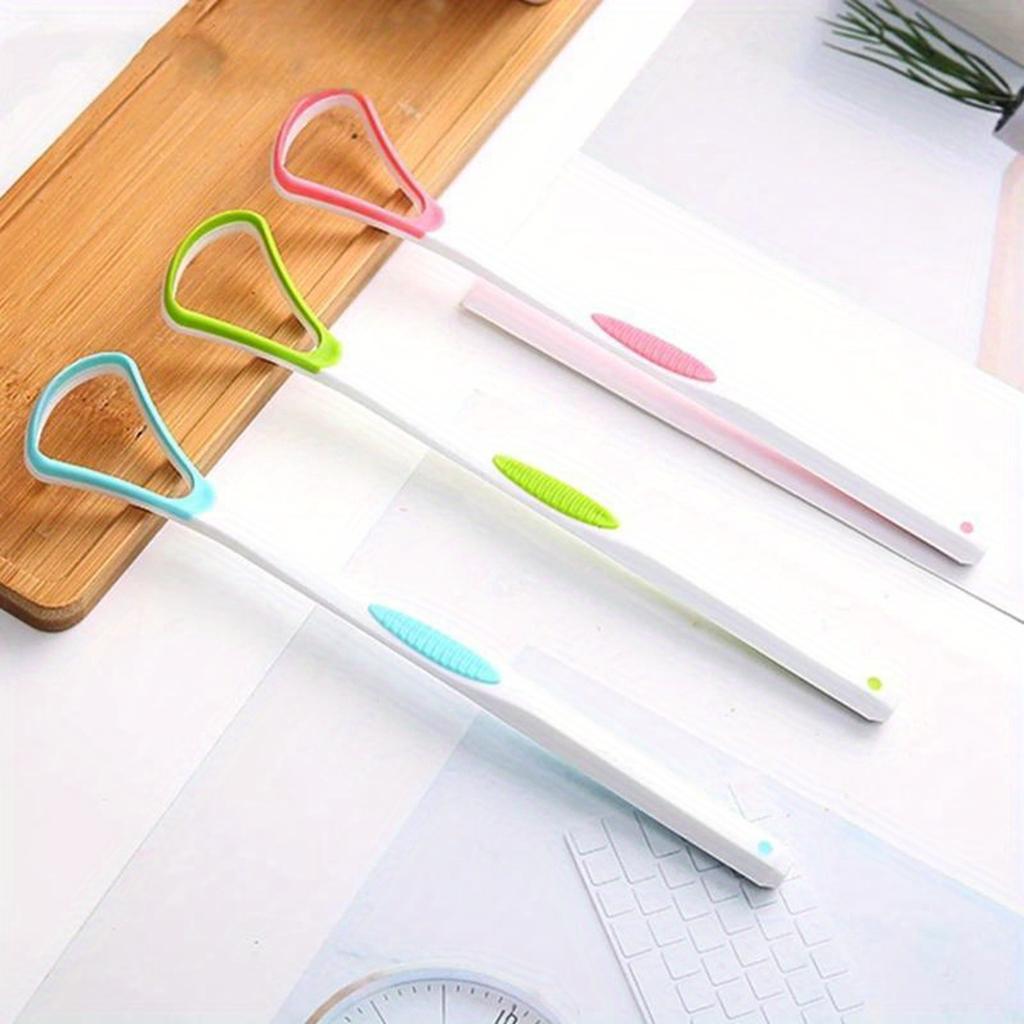 1/3/5Pcs Tongue Scraper Oral Cleaner Brush Fresh Breath Cleaning Coated Toothbrush Hygiene Care Tools