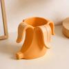 3D Printed Banana Shaped Pen Holder Compact Desk Organizer Storage Decoration for Brushes Stationery Beauty Tools